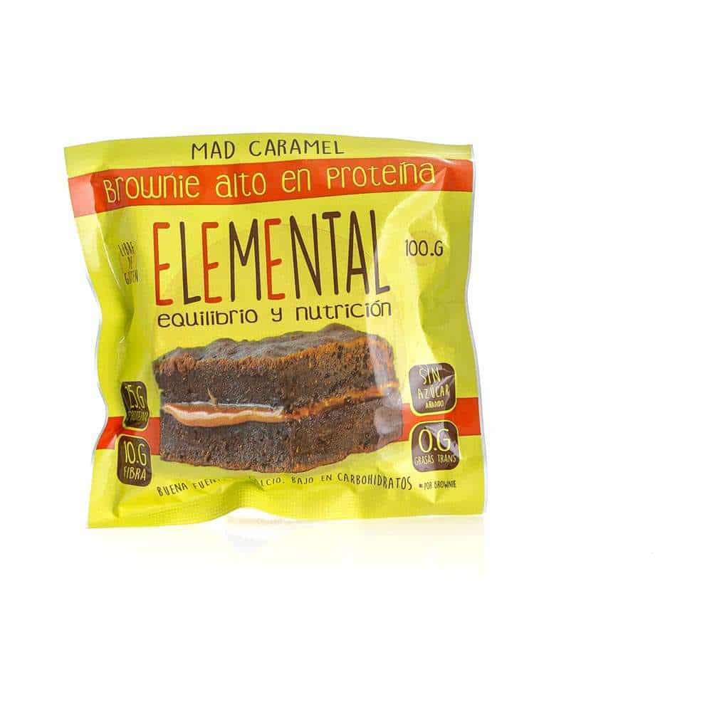 Brownie Alto En Proteina Mad Caramel x100Gr Elemental