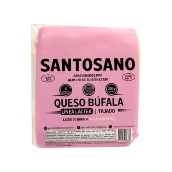 Queso Tajado Mozzarella De 100% Bufala x250Gr Santosano