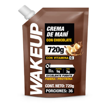Crema De Maní Con Chocolate 720Gr Wake Up