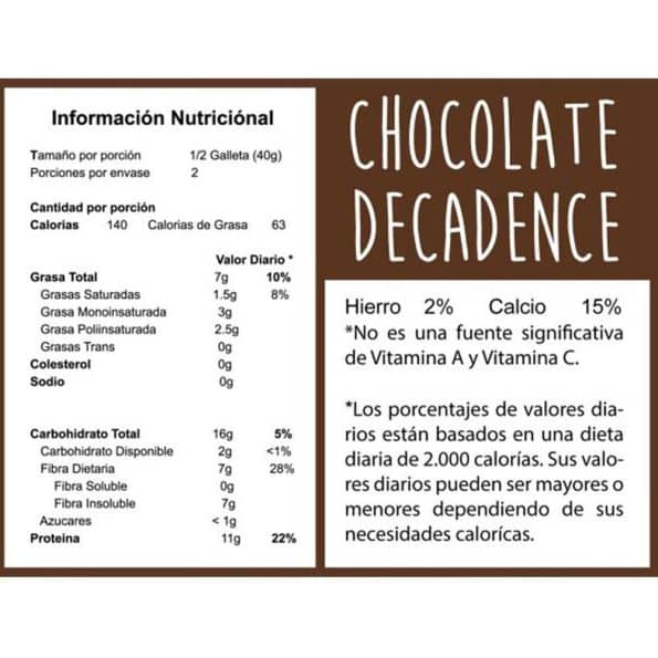 Galleta Alta En Proteina Chocolate Decadence x80 Gr Elemental