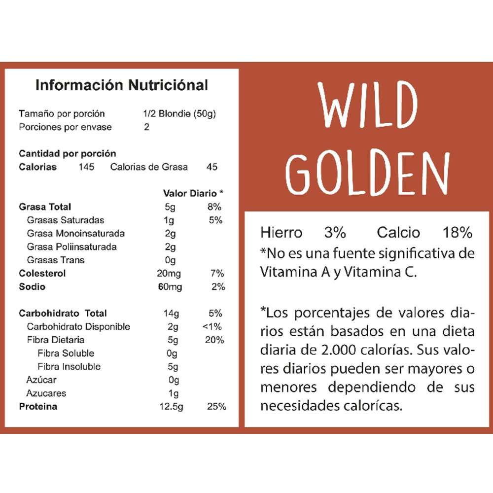Blondie Alto En Proteina Wild Golden x100Gr Elemental
