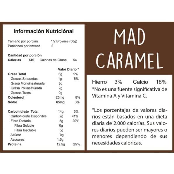 Brownie Alto En Proteina Mad Caramel x100Gr Elemental