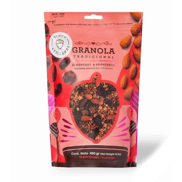 Granola Almendras Y Arandanos x450Gr Cinco Avellanas