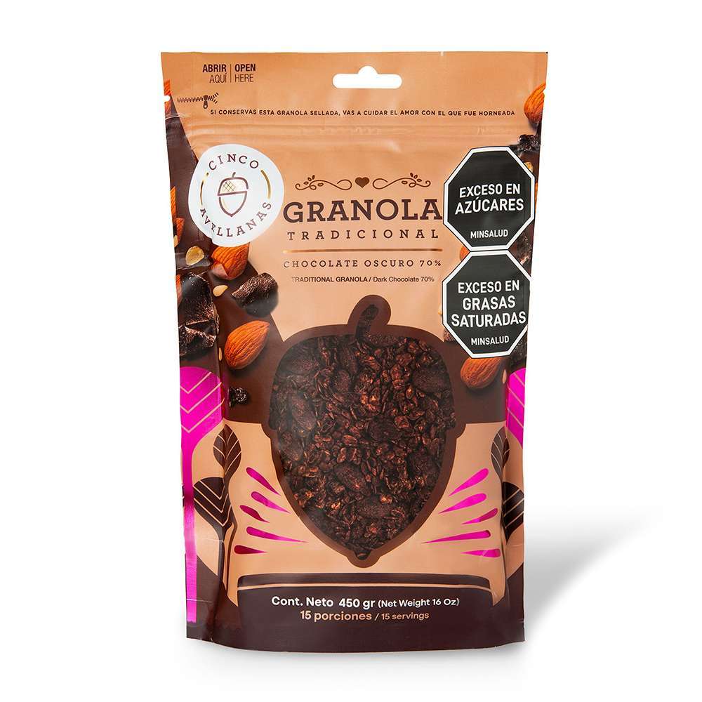 Granola Chocolate Oscuro x450Gr Cinco Avellanas