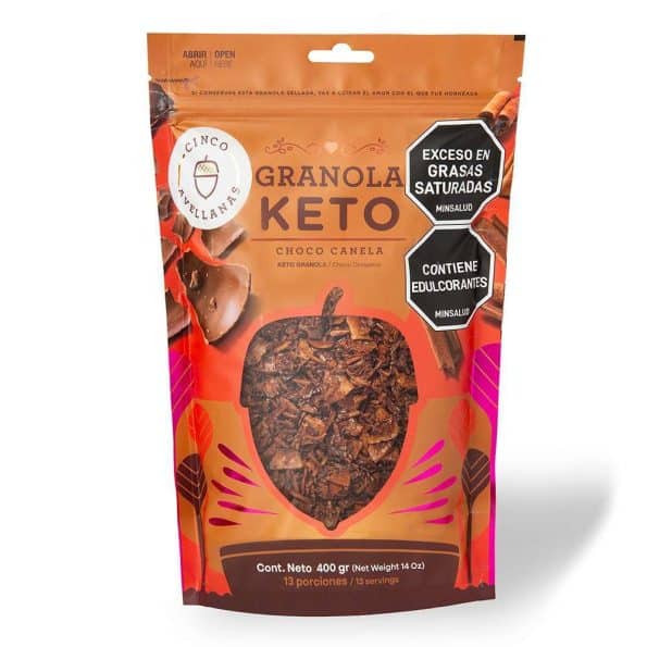 Granola Keto Choco Canela x400Gr Cinco Avellanas