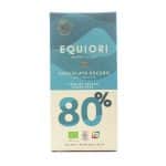 Barra De Chocolate Sin Azúcar Al 80% x80Gr Equiori