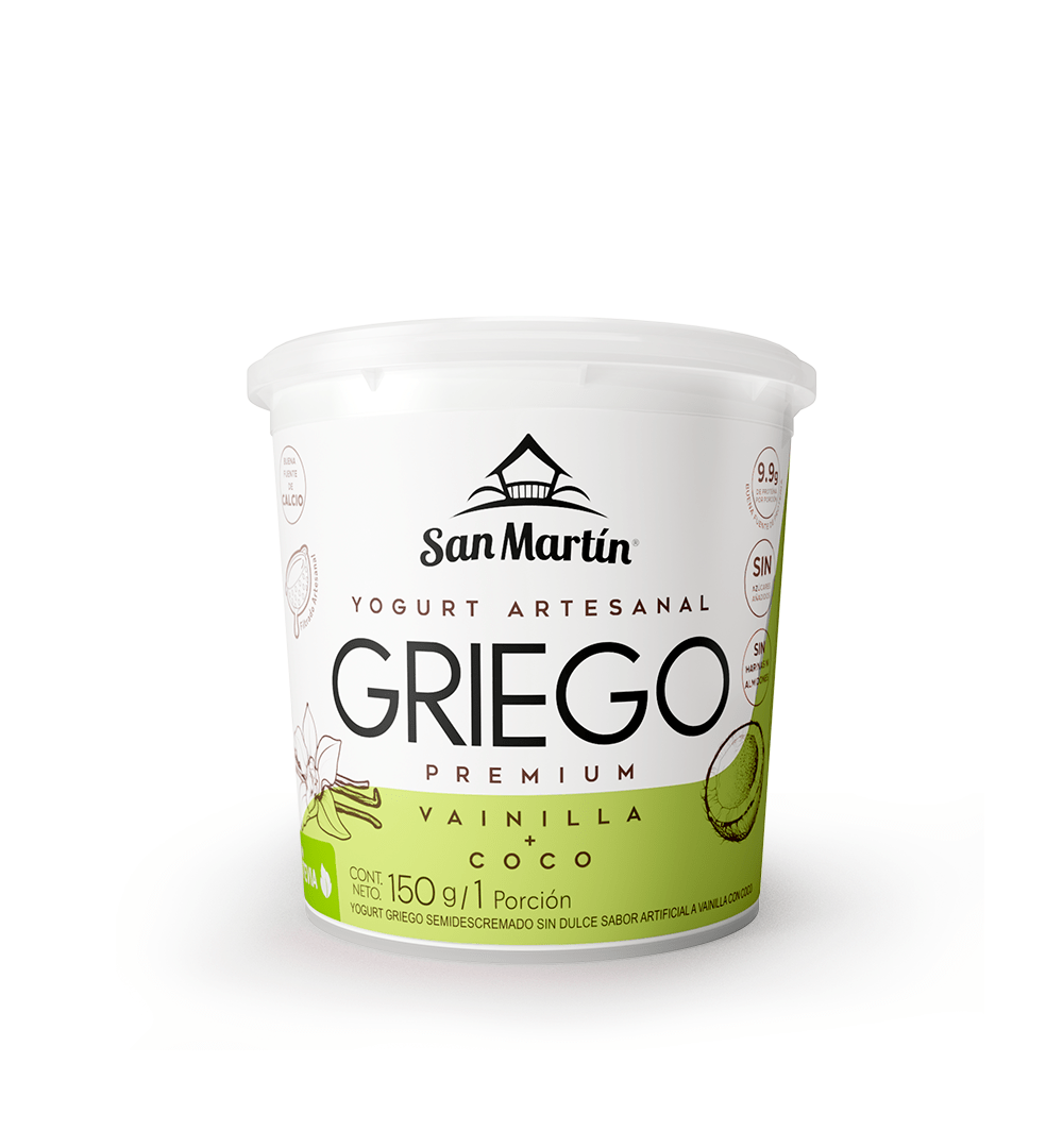 Yogurt Griego Vainilla Coco x150Gr San Martín