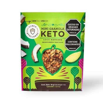 Granola Keto Sabor Coco Manzana x30Gr Cinco Avellanas