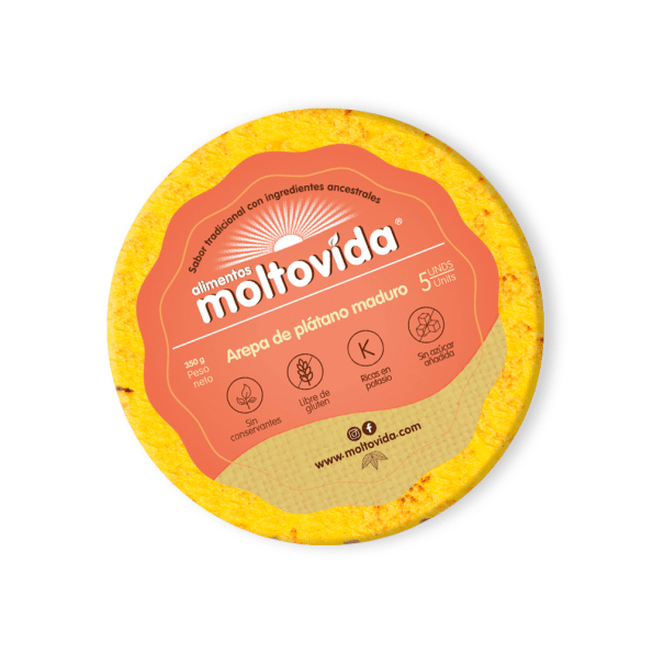 Arepa De Platano Maduro x5 Unidades Moltovida