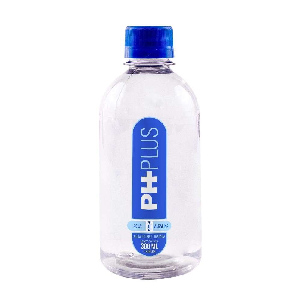 Agua Potable Tratada Ph 9 Alcalina x300mL Ph Plus