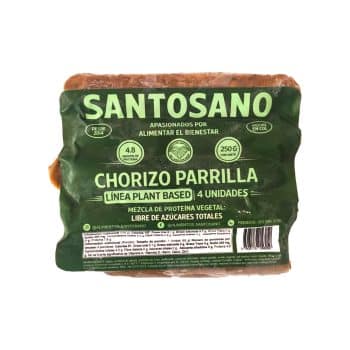 Chorizo Parrilla Plant Based x4 unidades Santosano