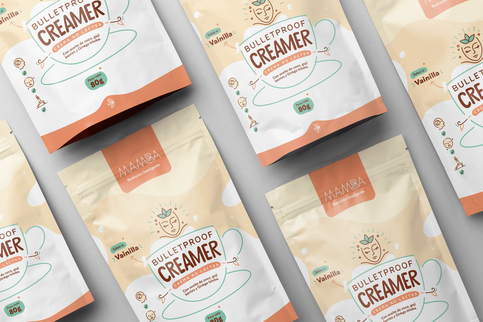 Crema no Láctea BulletProof Creamer Sabor Vainilla x80Gr MAMBA Vita