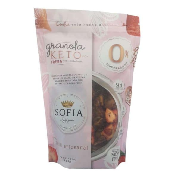 Granola Keto con Fresa Deshidratada X 300GR Sofia Jaramillo