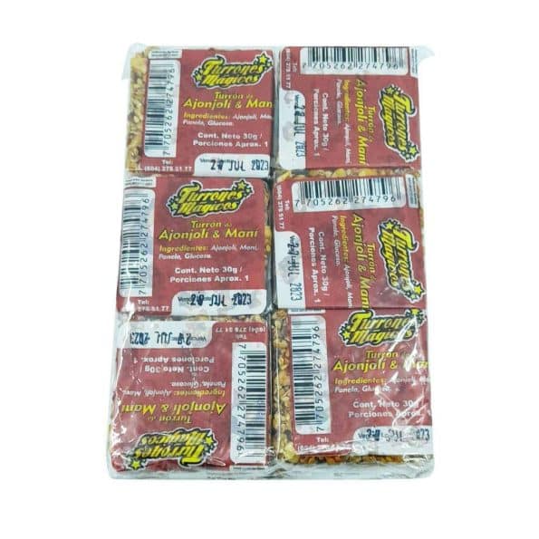 Turron Magico Ajonjoli Und 30 gr X 12 unds Turrones Magicos