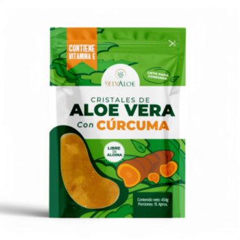 Cristales Aloe Vera Curcuma 454ml Selvaloe