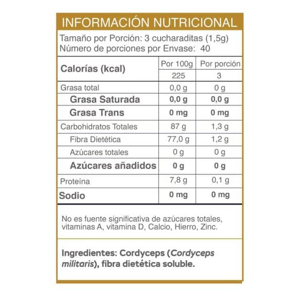 Hongos Alimentos Inteligentes cordysep x60gr