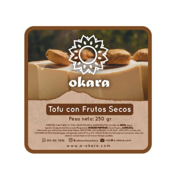 Queso Tofu con Frutos Secos 250gr Okara