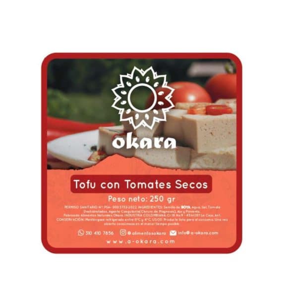 Tofu con Tomates Secos 250gr Okara