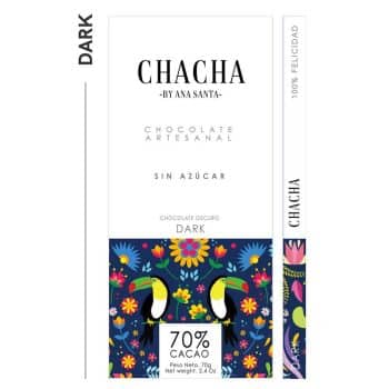 Chocolate Oscuro 70% Cacao x 70g Chacha