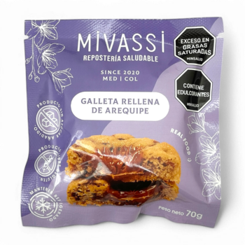 Galleta Rellena Arequipe x70 gr Mivassi