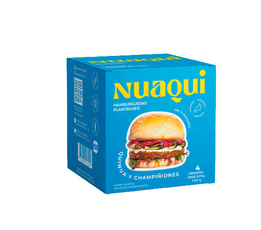 Hamburguesa vegana de quinua y champinon x4 und nuaqui