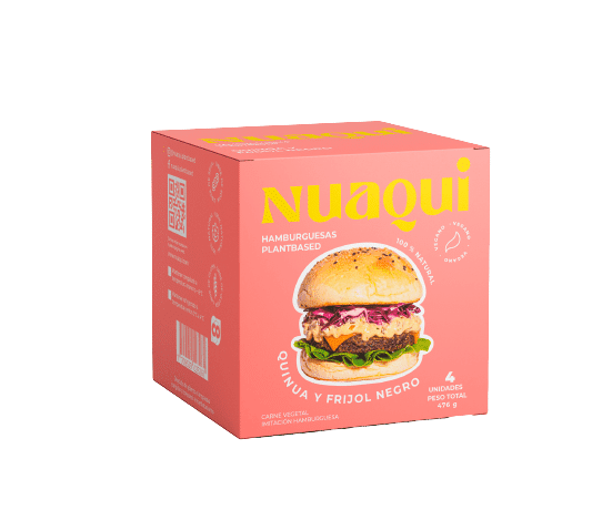 Hamburguesa vegana de quinua y frijol x4 und nuaqui