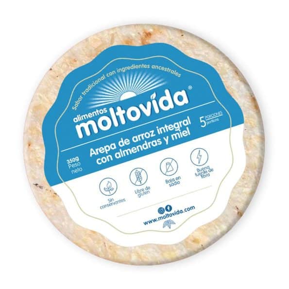 Arepa Con Almendra y Miel x 350 gr Moltovida