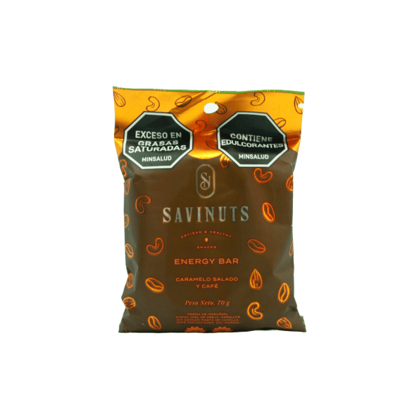 Barra de Proteina Caramelo Salado y Café