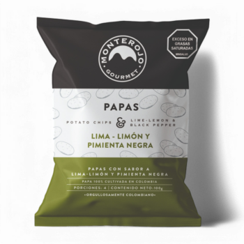 Papas Lima Limon Pimienta Negra x 100gr Monte Rojo