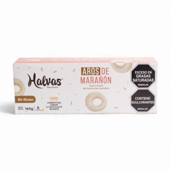 Aros De Marañon Chocolate Blanco 160 G Halvas